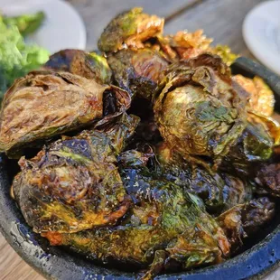 Brussel sprouts, good. Not my favorite