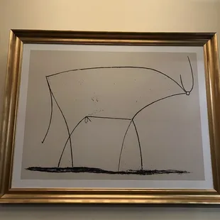 My kind of art honoring the beef! Right down to the stick-figure like gonads haha!