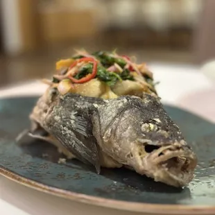 Whole Fried Branzino