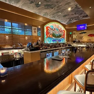 interior, sushi and sashimi