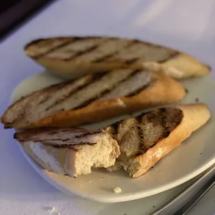 Grilled baguette  must have to mop up all the sauces
