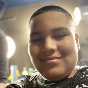 My nephew getting hooked up