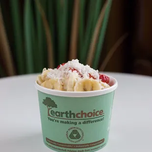 Healthy alternative.    808Bowl.     Extra thick smoothie, organic granola, fresh fruit, Hawaiian Honey, and topped with toasted coconut!