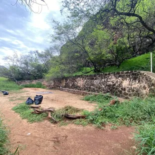 Part of an old foundation from it's "glory days".