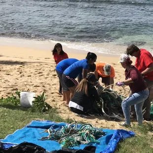 It took countless volunteers and at least 6 sessions to remove this mass from the water. Thank you to everyone who took time.