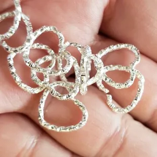 hammered heart connectors