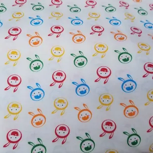 Rainbow bunny fabric