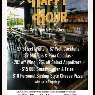 Beware. They wouldn't honor the happy hour menu as it was advertised on their website.