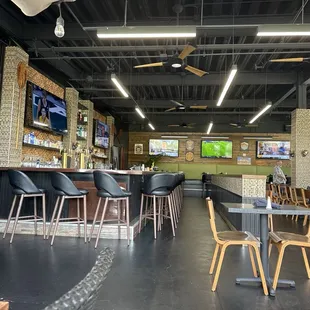 Bar and seating area