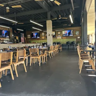 View from outside table looking in