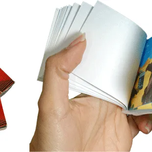 Flipbooks are about the size of a business card