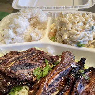 Kalbi rib plate.