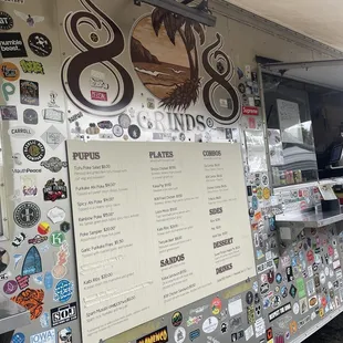 sushi and sashimi, menu