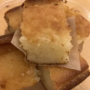 Butter mochi was tasty and not too sweet.