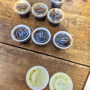 Sauces... my favorite was the sauce with  jalapeños