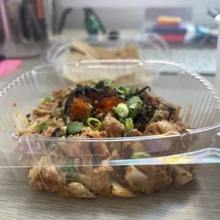 Spicy ahi poke... where&apos;s the avocado and the rest of the stuff they said on the menu?