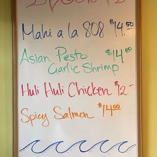 Specials all the time