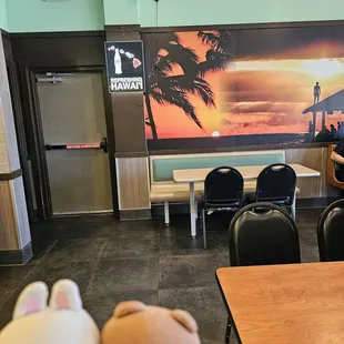 Interior seating - partial view... we liked the mural