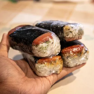 Teri Spam Musubi &amp; Spicy Musubi - 2 for $5.50
