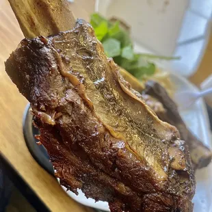 Close up of the delicious ribs. Get&apos;em!