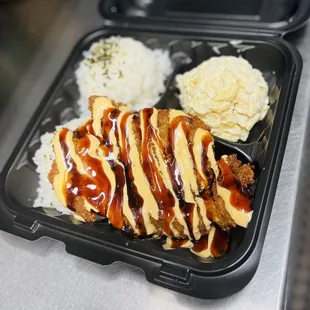 Ahi Katsu Plate With Our In House Potato Mac Salad