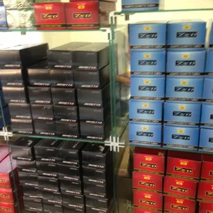 Different varieties of cigarette tubes.