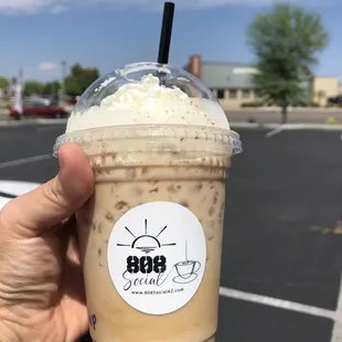 White chocolate snickerdoodle latte. Sooooo good!