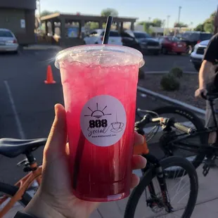 Prickly pear-adise lemonade. Refreshing!