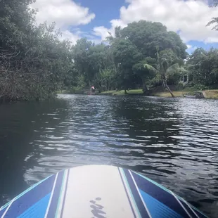 Paddling on the river
