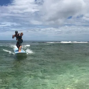 Tandem surfing!