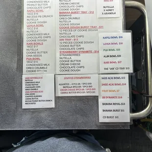 Here's some of what's on our menu