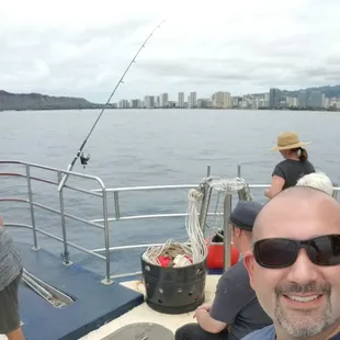 Fishing with an amazing view