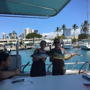 Just caught 3 tunas and 1 mahimahi on E Sea Ride Her. Great time was had by all!
