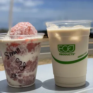 Strawberry w/cream &amp; horchata