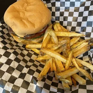 1/4# Hamburger &amp; Fresh Cut French Fries