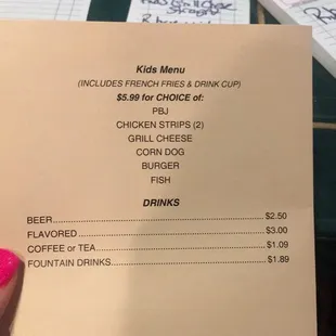 a hand holding a menu