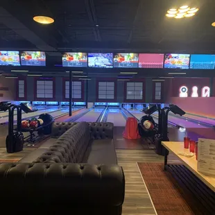 14 lanes of 10 pin bowling. Allow our servers to provide food and drink straight to your lane.  Play and Be Social!