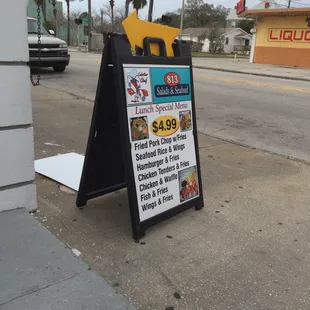 This is their reasonable lunch special sign....lots of choices