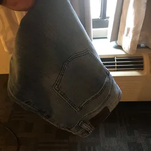 Soaked clothing and carpet