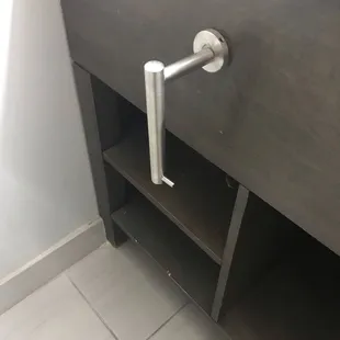 Broken toilet paper holder