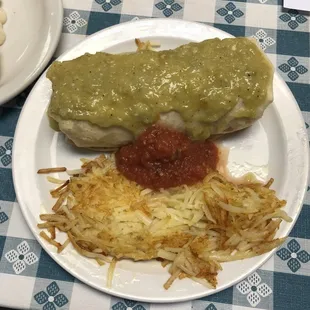 Mex-Burrio with hash browns