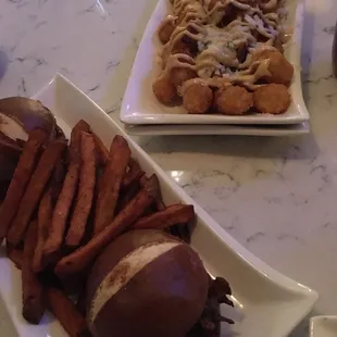 Pork sliders &amp; tots