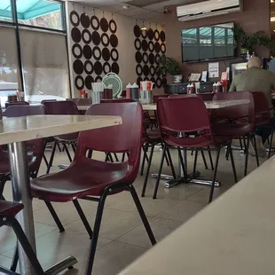 Inside the restaurant