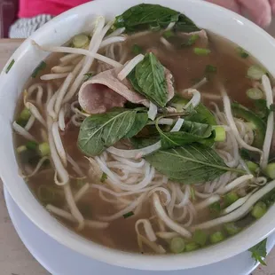 Noodle pho with steak