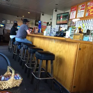 a man sitting at the bar