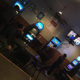 people playing video games