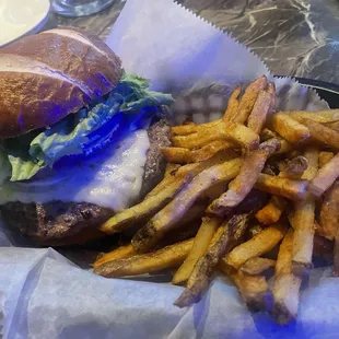 Monday burger special $8 - March 2024