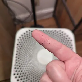 A few of the metal shards in the bottom of my drink