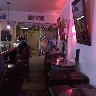 Inside bar seating