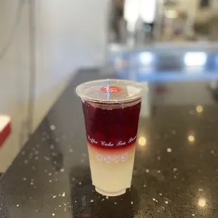 Hibiscus lemonade- I&apos;d recommend 50%-75% sweet